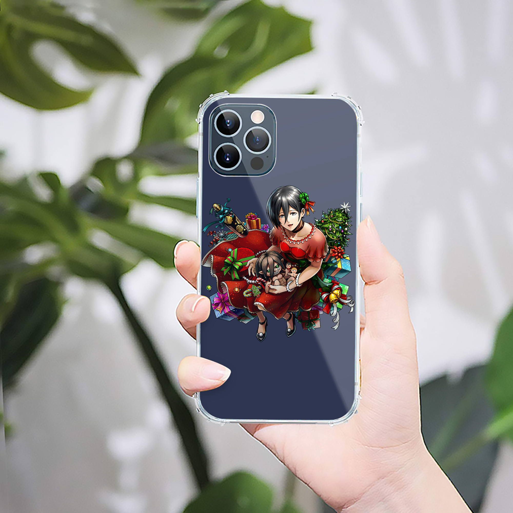 （画像用） 進撃の巨人 ミカサ·アッカーマン Attack on Titan Mikasa Ackerman 【iPhone 12シリーズ対応】透明スマホケース（クリアソフトケース）